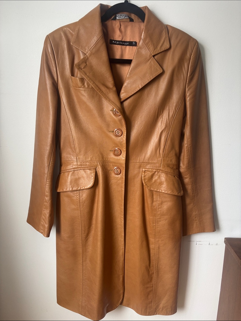 Vintage Y2K / Archive Mackage Tailored Leather Trench Coat